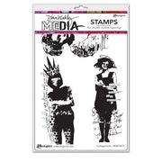 RANGER - Dina Wakley Media Stamps "Collaged Girls".